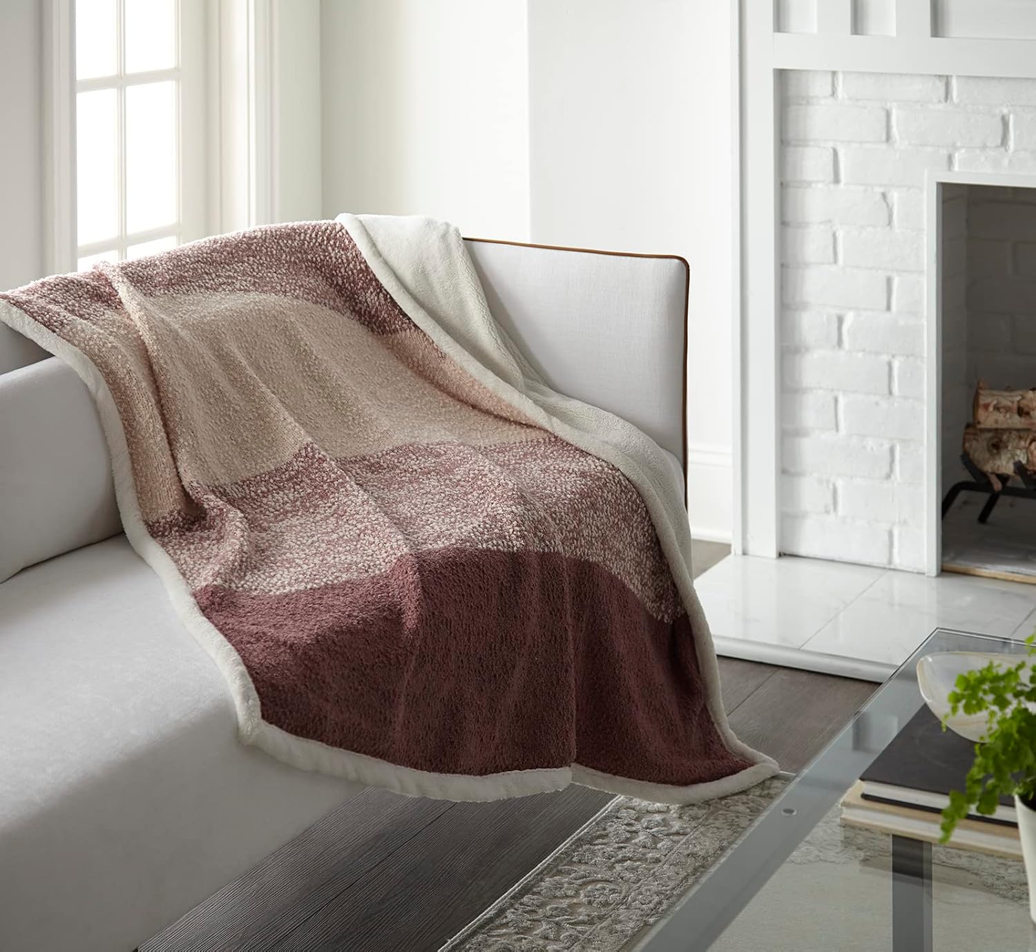 Ombre Sherpa Throw