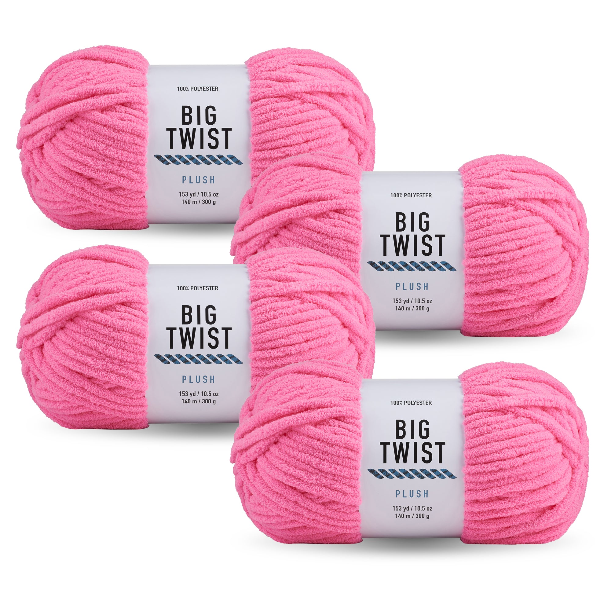 Big Twist Plush 4 Pack Super Bulky Polyester Yarn