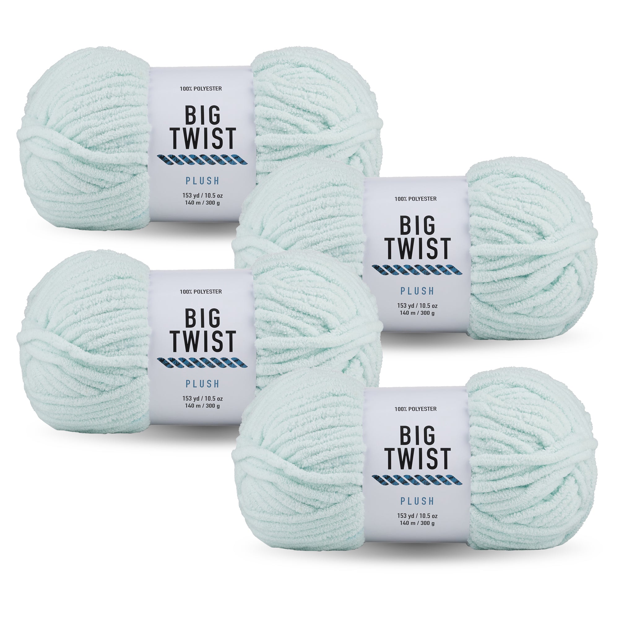 Big Twist Plush 4 Pack Super Bulky Polyester Yarn