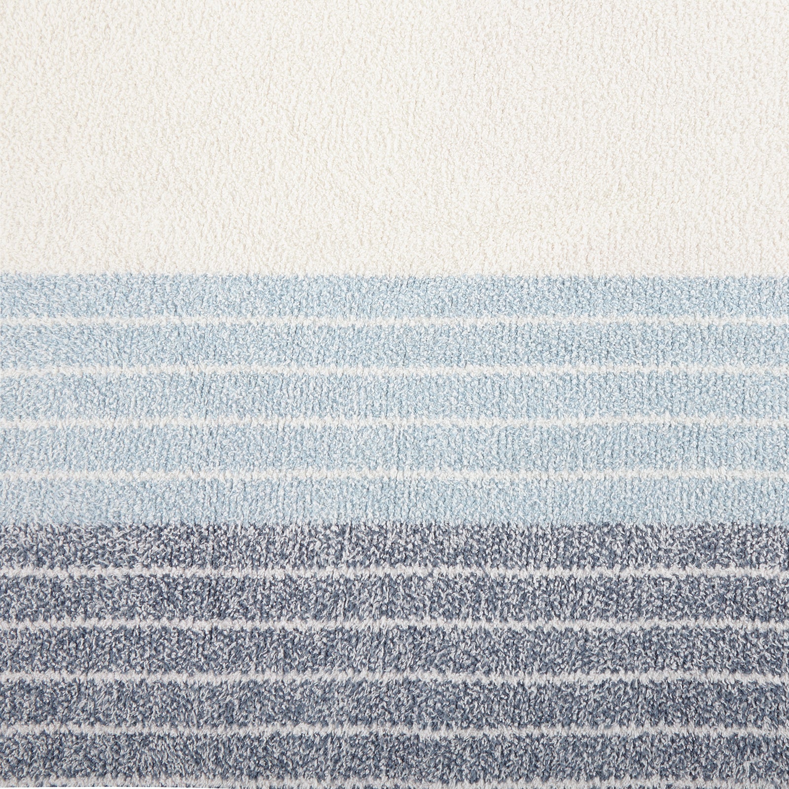 Heathered Border Stripe Cozy Knit Throw