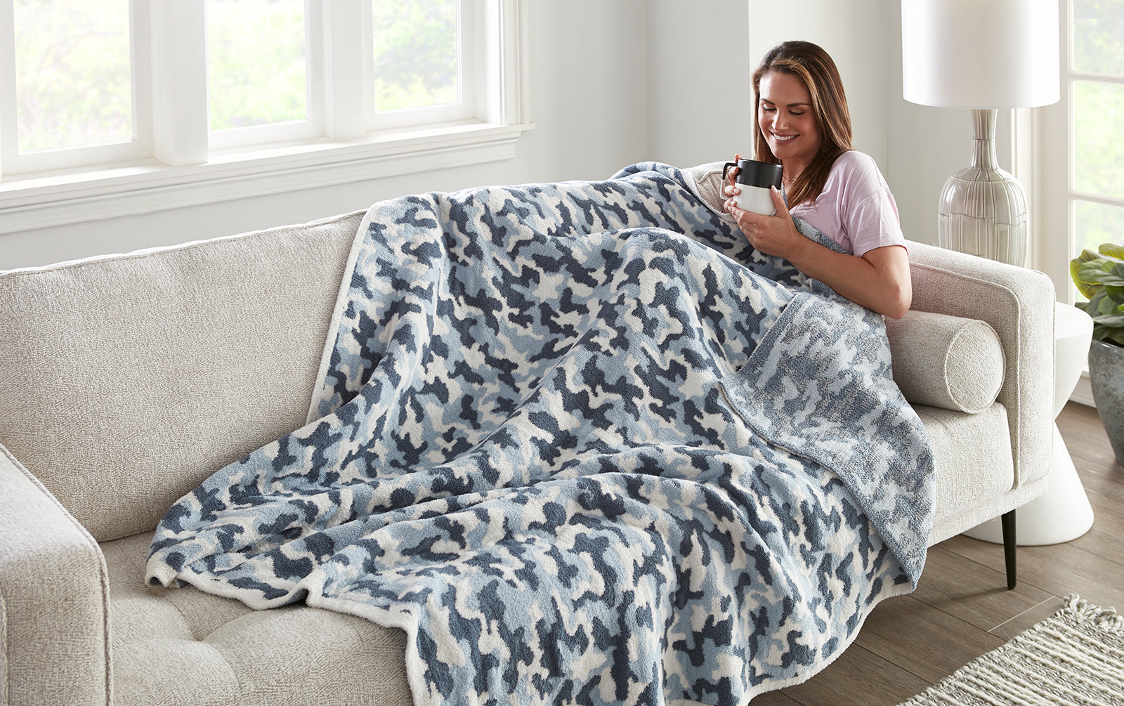 Camouflage Cozy Knit Throw