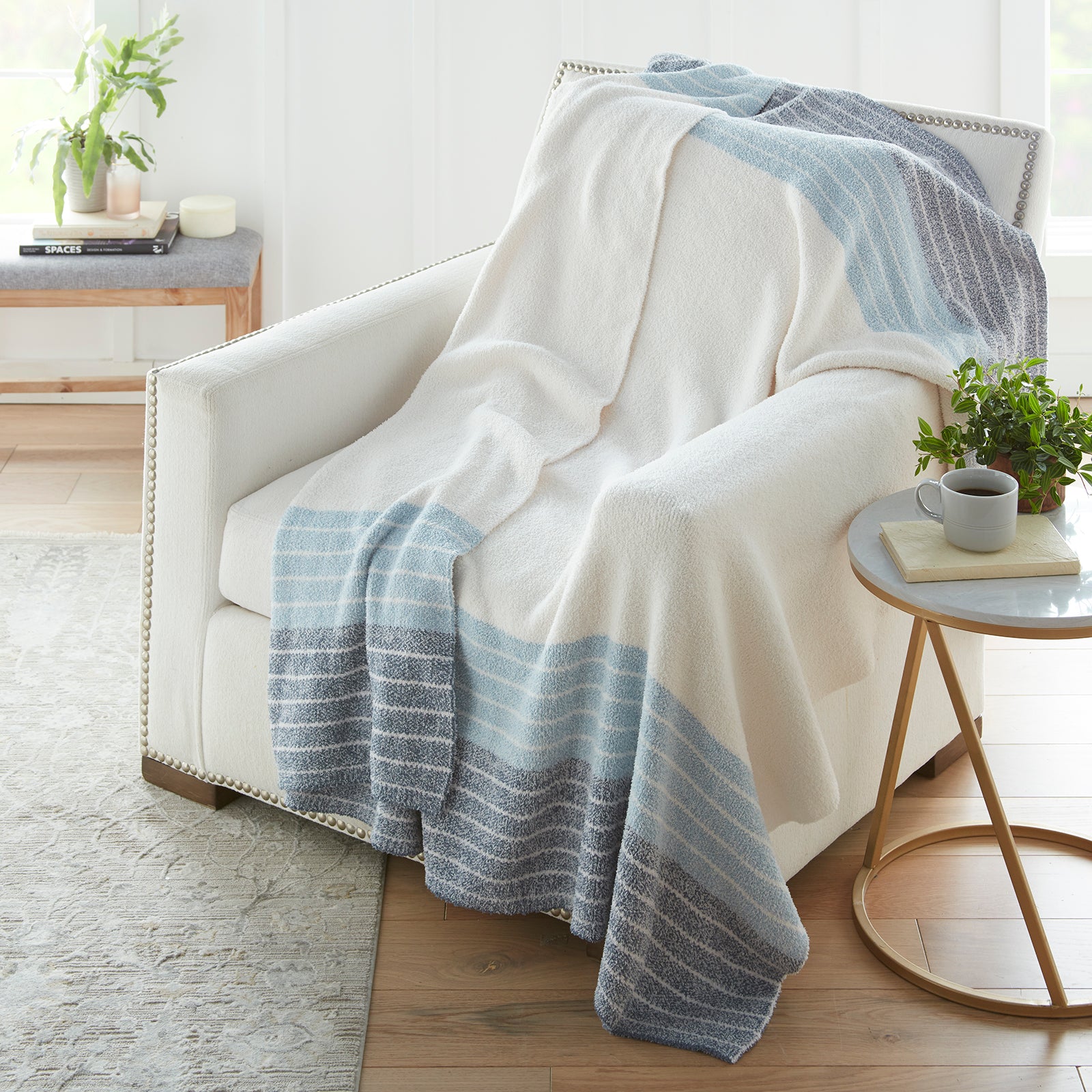 Heathered Border Stripe Cozy Knit Throw – CraftedbyCatherine