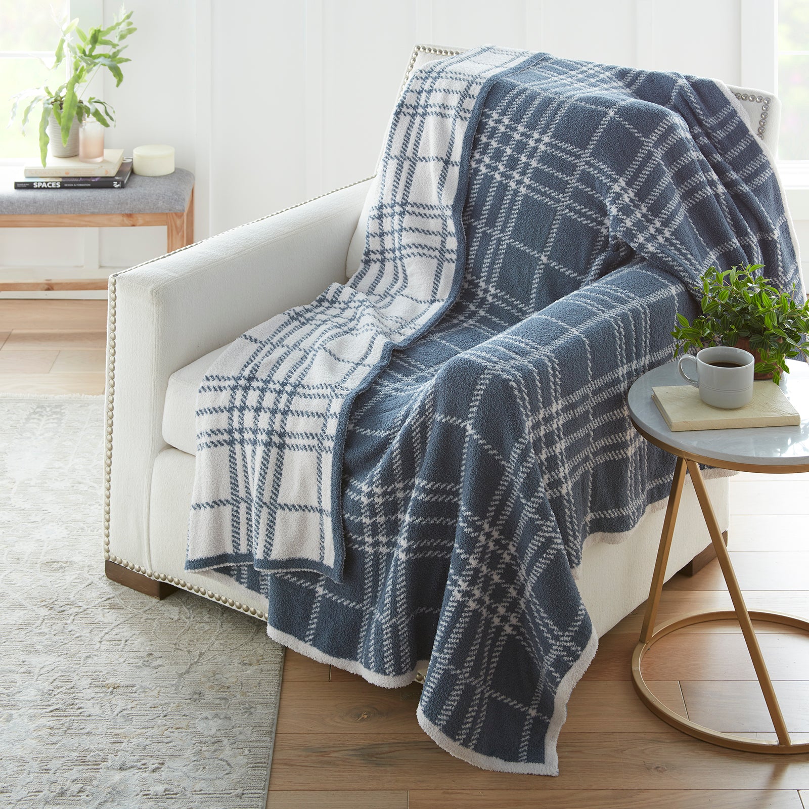 Quinn Plaid Cozy Knit Throw