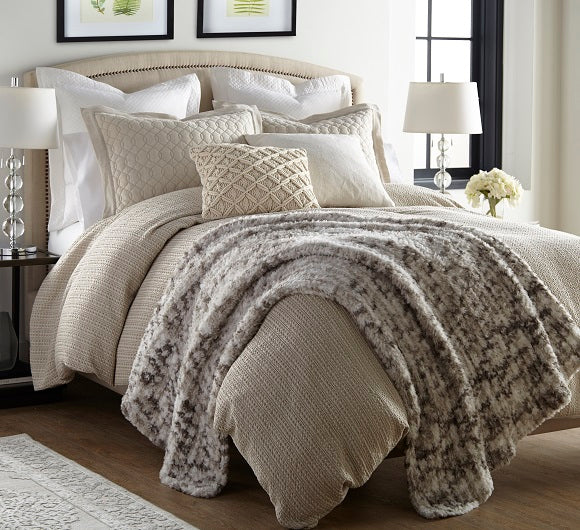 Yarn Dye Rabbit Fur Throw
