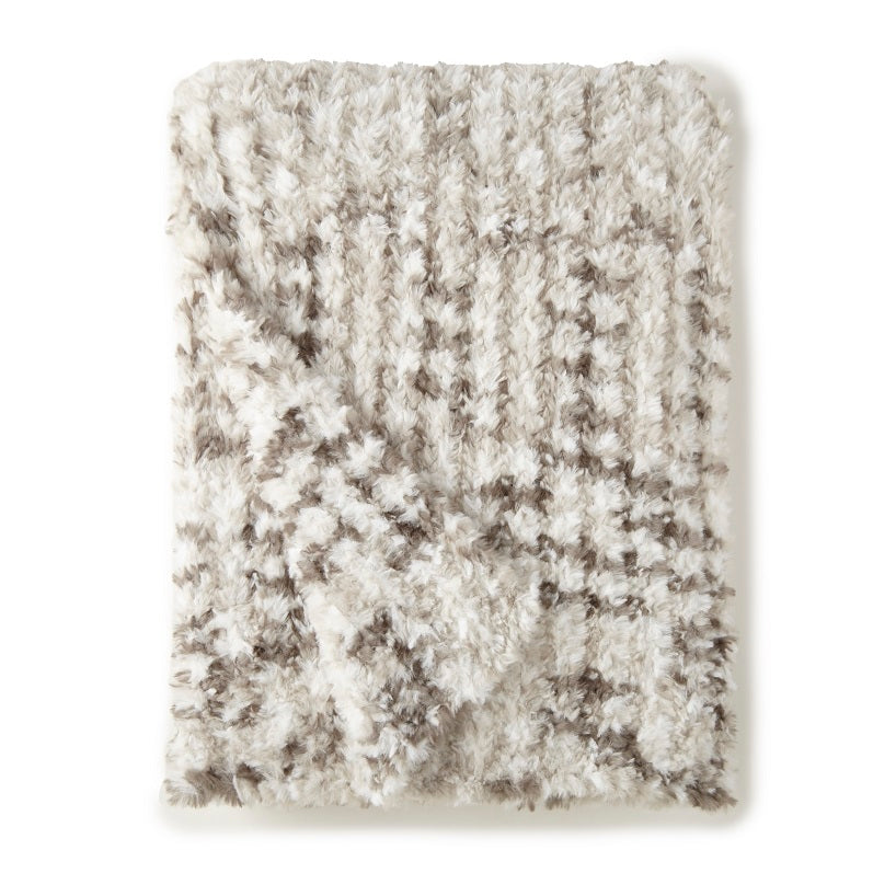 Yarn Dye Rabbit Fur Throw